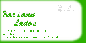 mariann lados business card